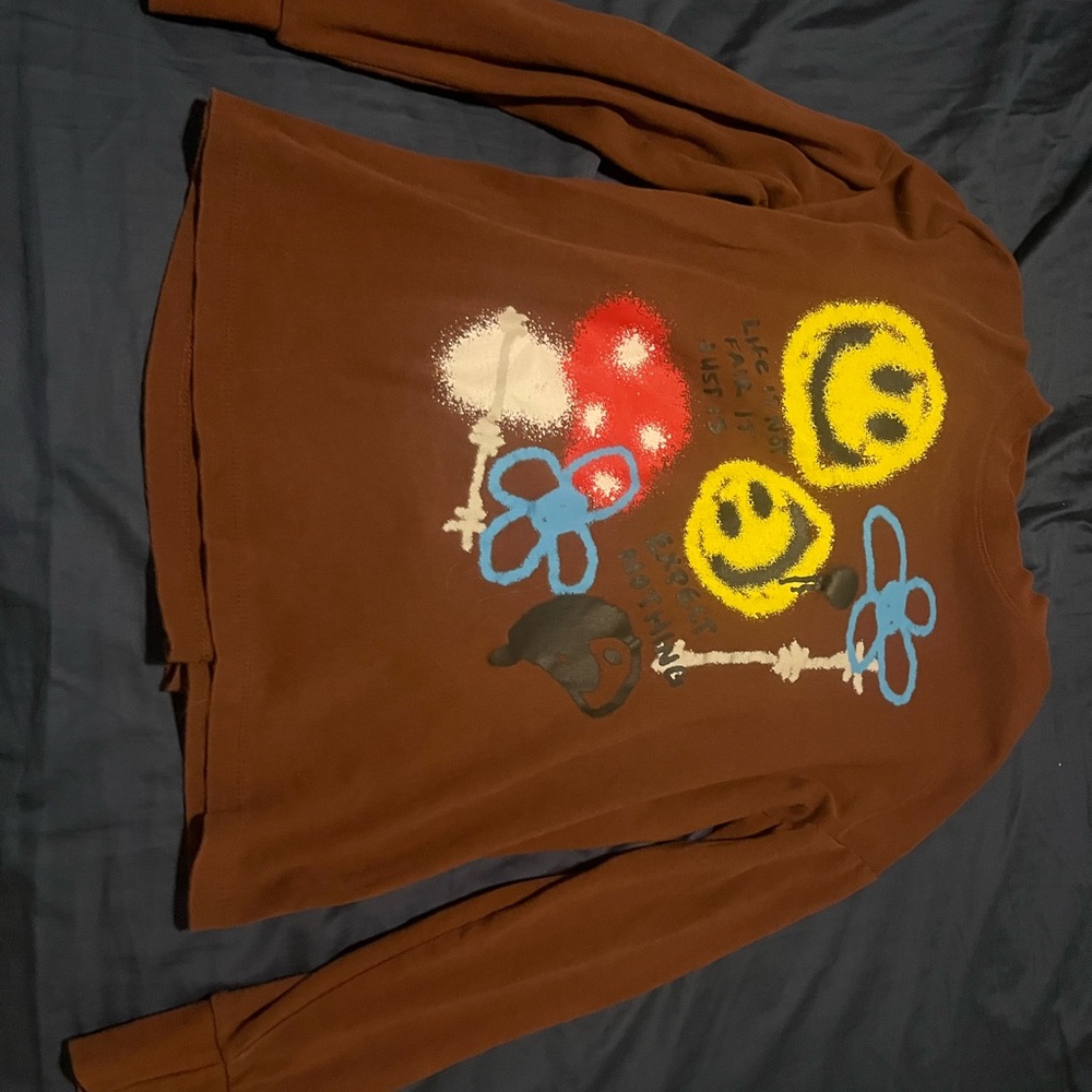 Empyre Brown Sweatshirt with Colorful Graphics